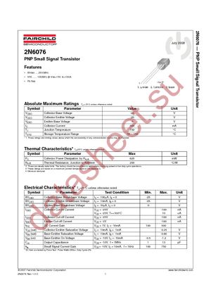 2N6076_D75Z datasheet  